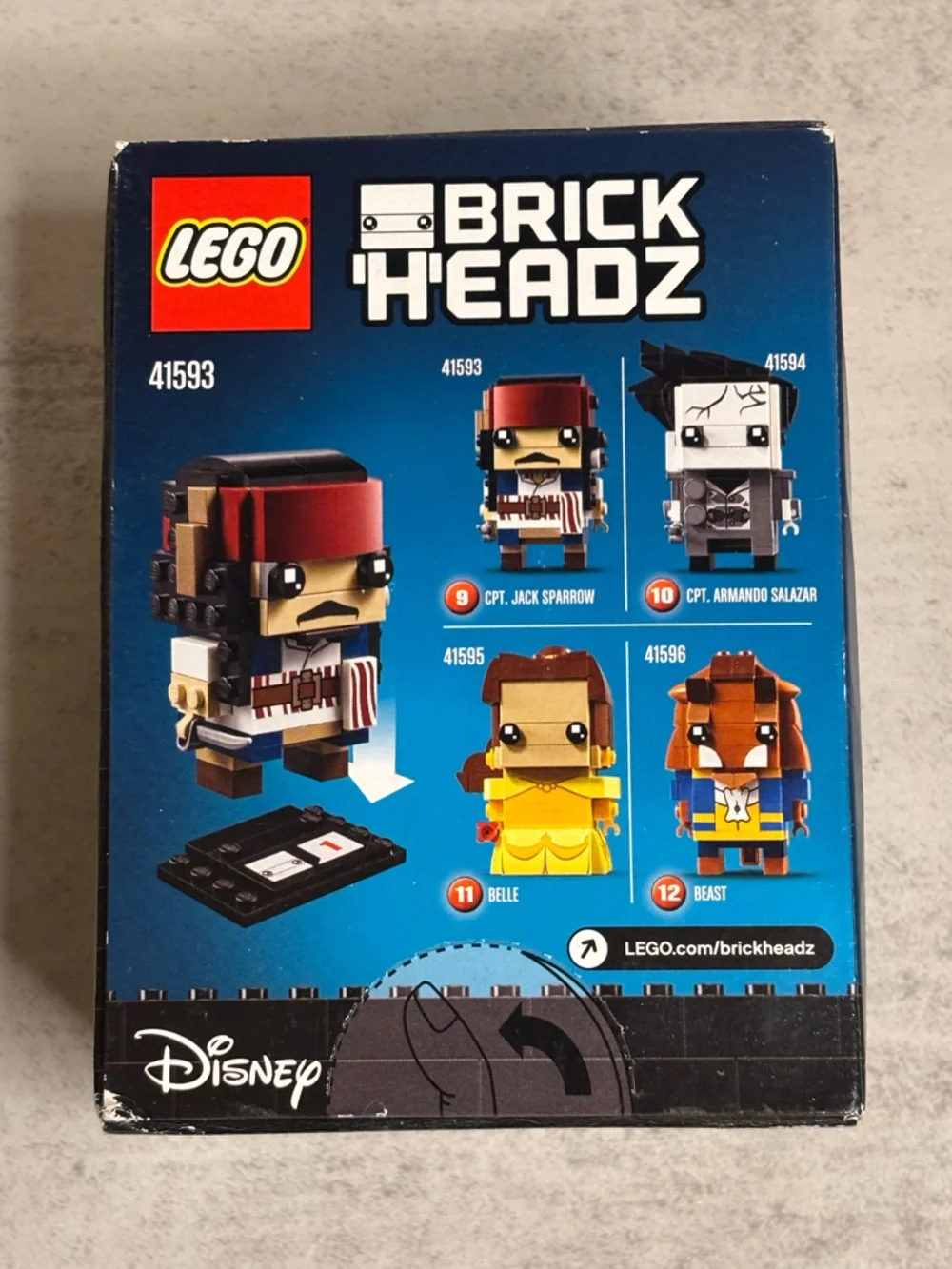 Lego BrickHeadz Disney Captain Jack Sparrow Set (#41593) - Picture 3 of 7